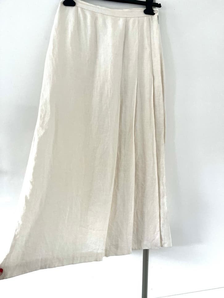 Witte rok linnen maten 36 (S) en 38 (M)/ beige bruin broek, Wit, Nieuw, Ophalen of Verzenden, Maat 36 (S)