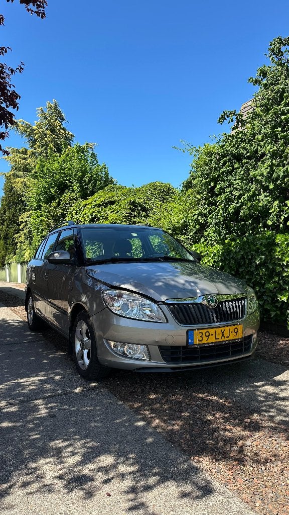 Skoda Fabia 1.2 TDI 55KW Combi 2010 Beige, Auto's, Skoda, Zwart, 1199 cc, Beige, Origineel Nederlands