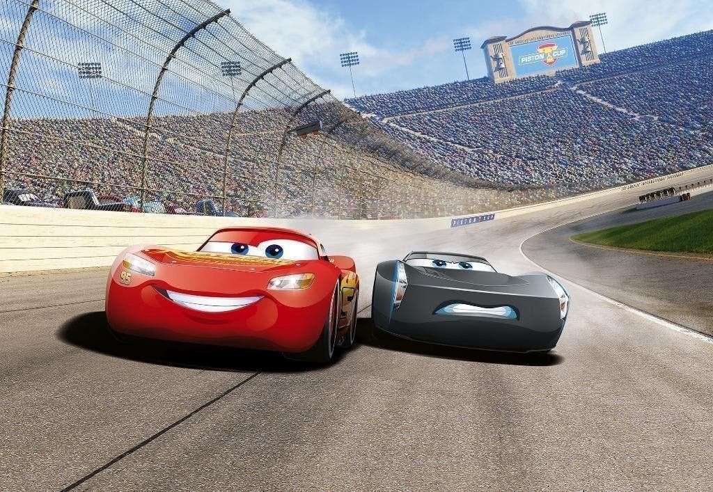 Disney Cars Behang Curve - 368x254 cm - Gratis Verzending, Verzenden, 75 m² of meer