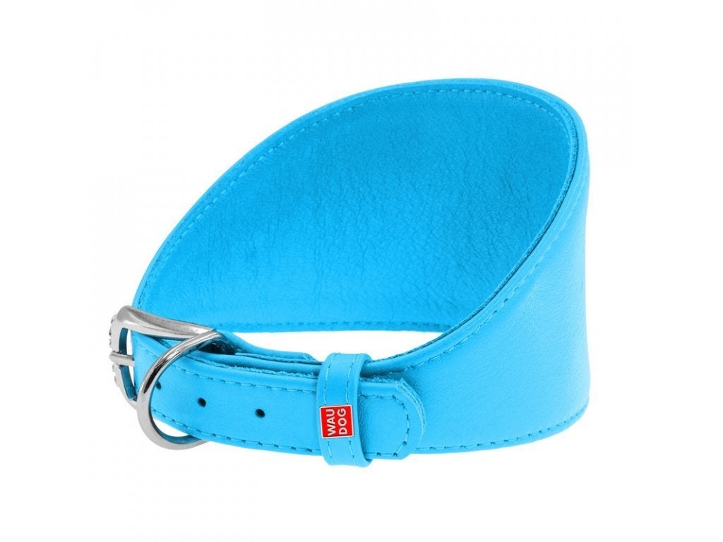 WAUDOG Glamour Halsband Windhond Blauw Nek 34-40 cm KOOPJE!, Dieren en Toebehoren, Ophalen of Verzenden, Handgemaakt, Nieuw
