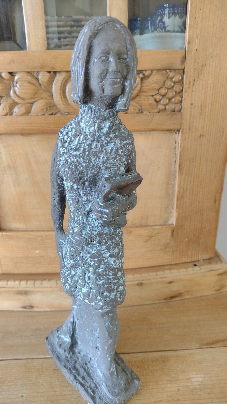 prachtig geboetseerd klei kunst  beeldje, 35 cm hoog, Ophalen of Verzenden