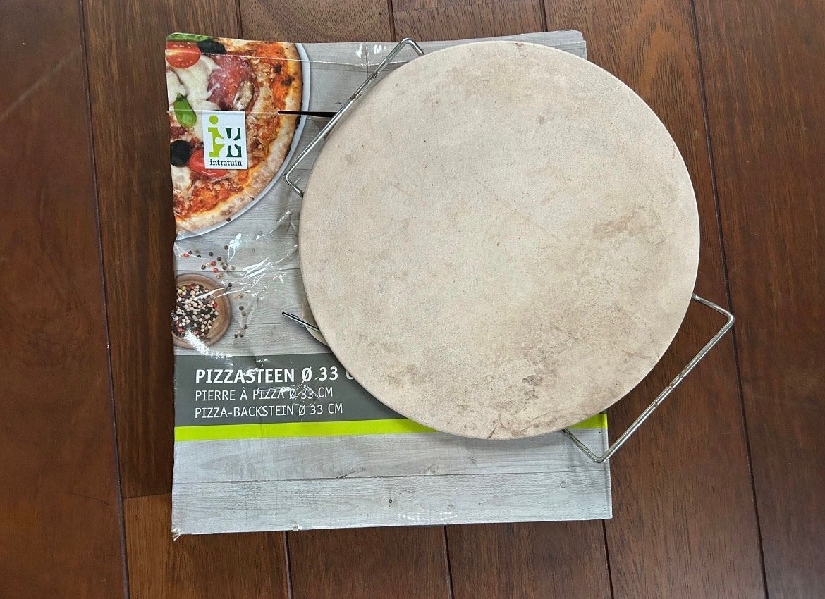 Intratuin Pizzasteen Ø 33 cm met houder, Ophalen, Minder dan 45 cm, Overige merken, Pizzaoven