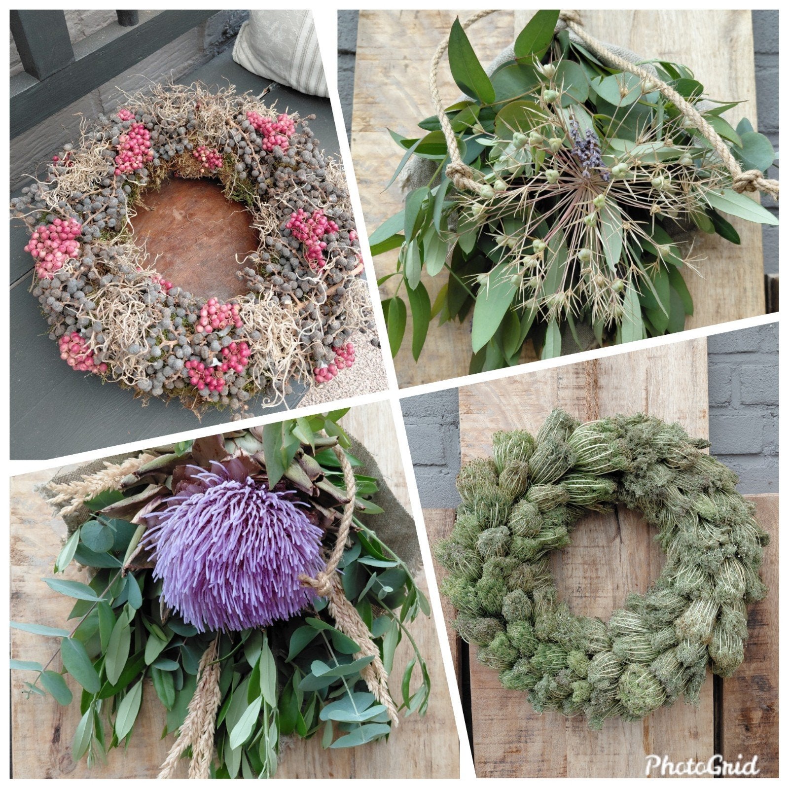 Landelijke groendecoraties, krans, toef, boeketje, Meerkleurig, Nieuw, Ophalen of Verzenden, Landelijk