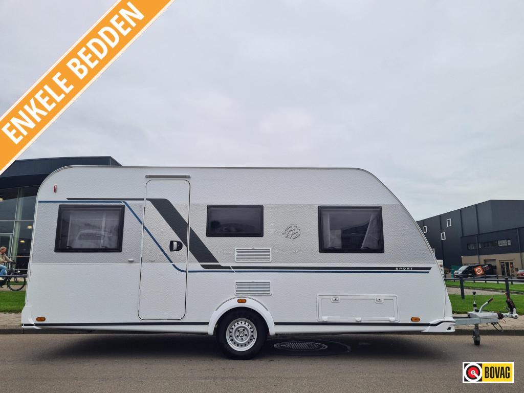 Knaus Sport 460 EU enkele bedden!, Caravans en Kamperen, Caravans, Bedrijf, tot en met 4, 1000 - 1250 kg, Treinzit, Knaus, 2 aparte bedden