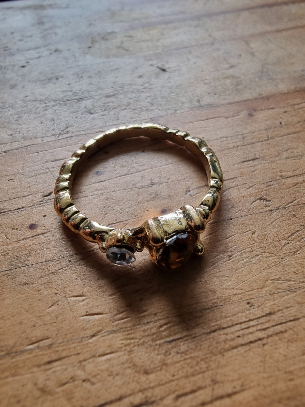 Vintage Ring, Ophalen of Verzenden, Zo goed als nieuw, Goud, Dame
