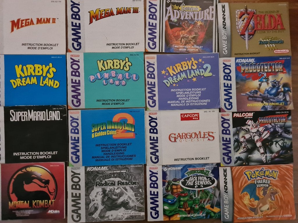 MANUAL / HANDLEIDING div.ZELDA MEGAMAN MARIO POKEMON, Spelcomputers en Games, Games | Nintendo Game Boy, Avontuur en Actie, Gebruikt