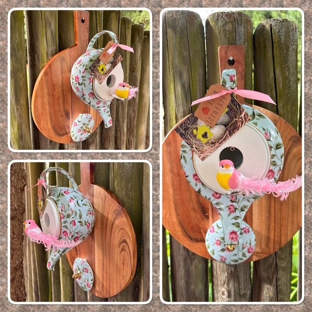 Cadeautip! Broodplank Theepot Vogelhuisje, Tuin en Terras, Vogelhuisjes en Vogelbaden, Ophalen of Verzenden, Nieuw