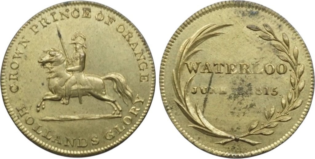 Waterloo jeton 1815, Nederland (Prins van Oranje), Postzegels en Munten, Verzenden, Overige materialen