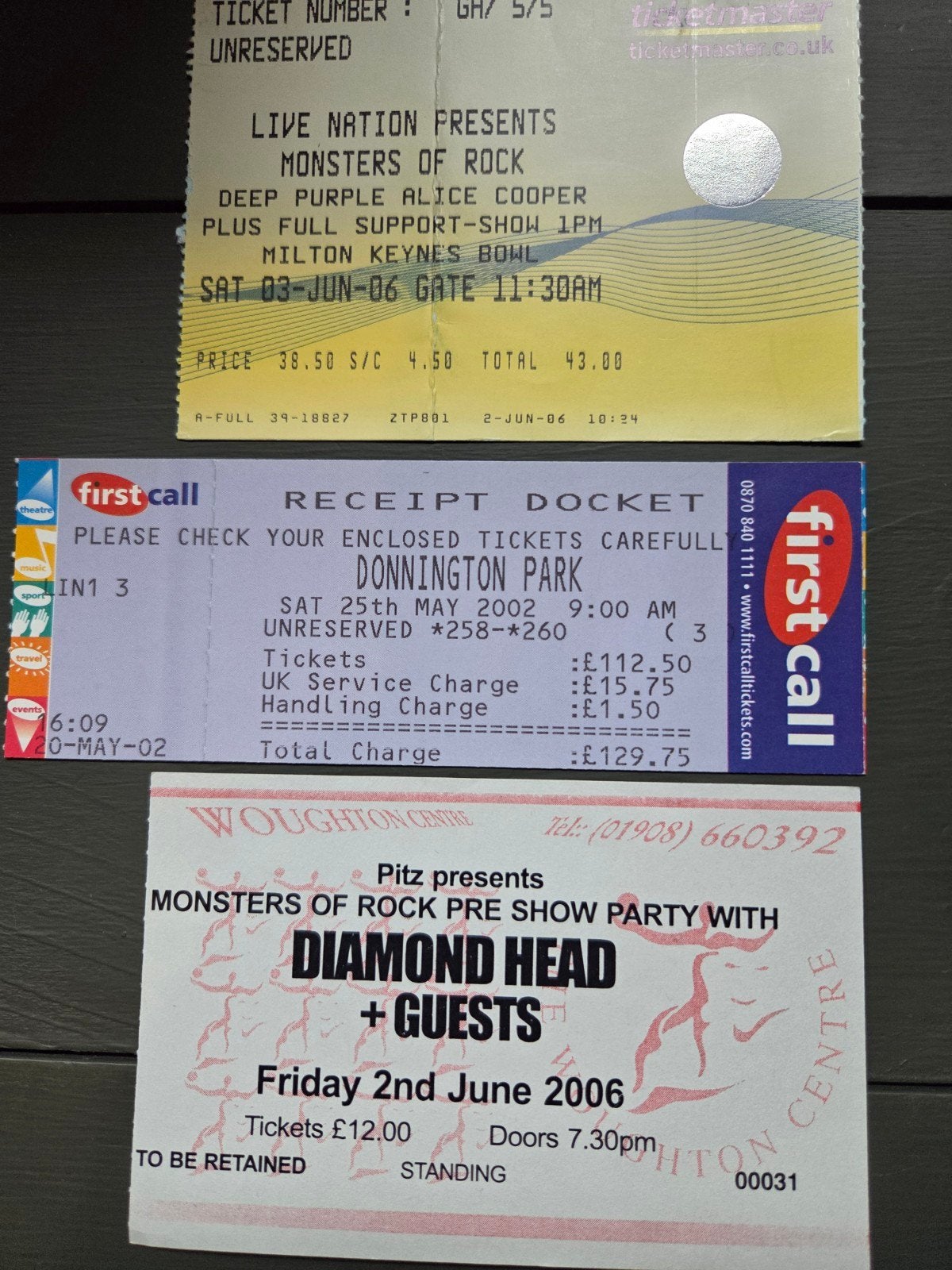 Monsters of Rock tickets 2006 Milton Keynes Bowl, Ophalen of Verzenden, Boek, Tijdschrift of Artikel