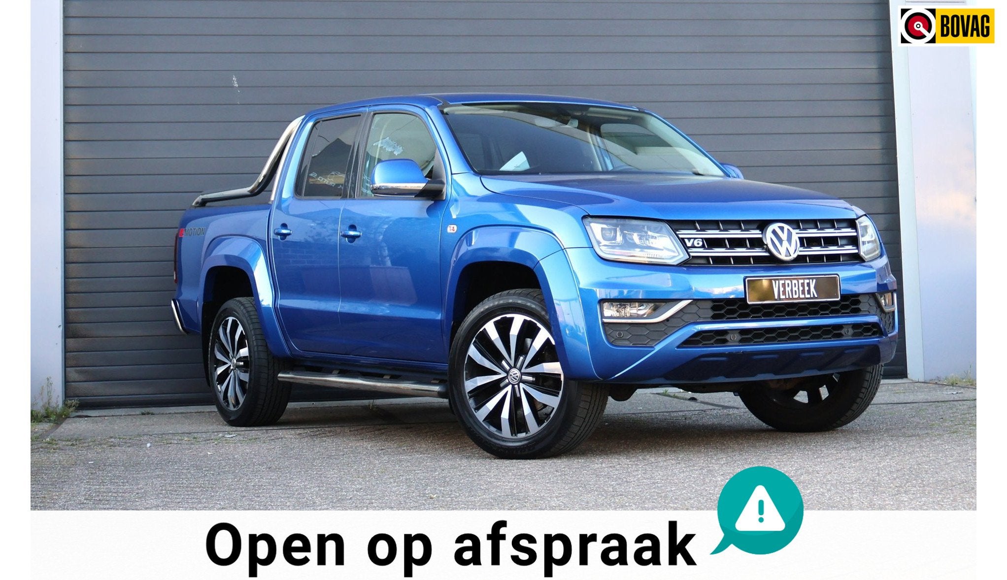 Volkswagen Amarok 3.0 TDI 4Motion Plus Cab Highline Luxe/Cam, Auto's, Gebruikt, Zwart, Blauw, Bedrijf