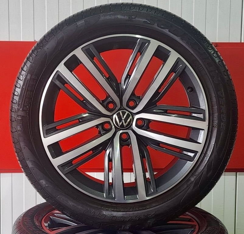 Origineel Tiguan 19" Auckland velgen + zomerbanden, Gebruikt, -, -, Banden en Velgen