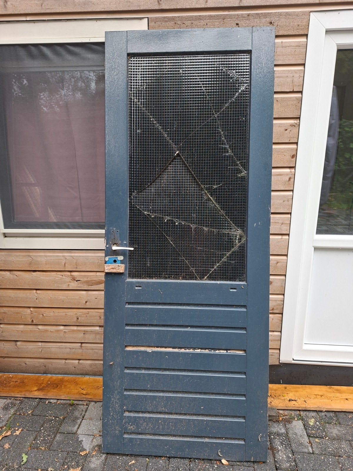 Gebruikte buitendeur 211,5 x 83 cm gratis, Ophalen, Gebruikt, 200 tot 215 cm, Glas