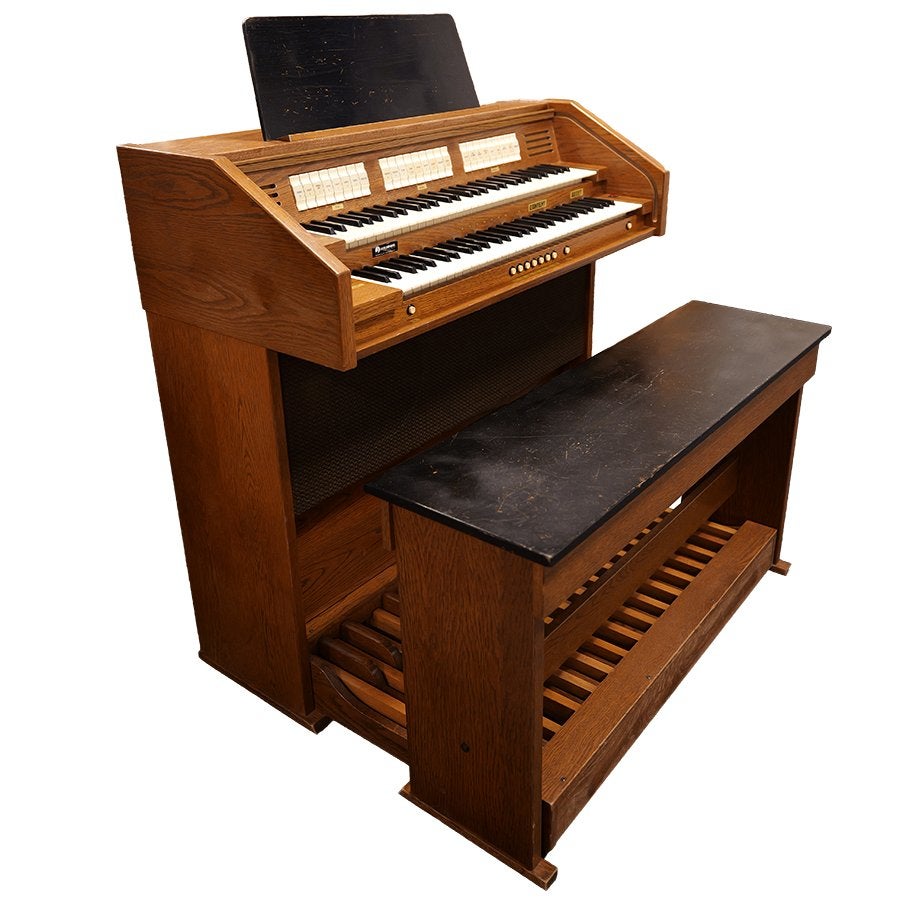 Content D2227 Occasion Orgel Donker Eiken, 2 klavieren, Gebruikt, Ophalen of Verzenden, Orgel