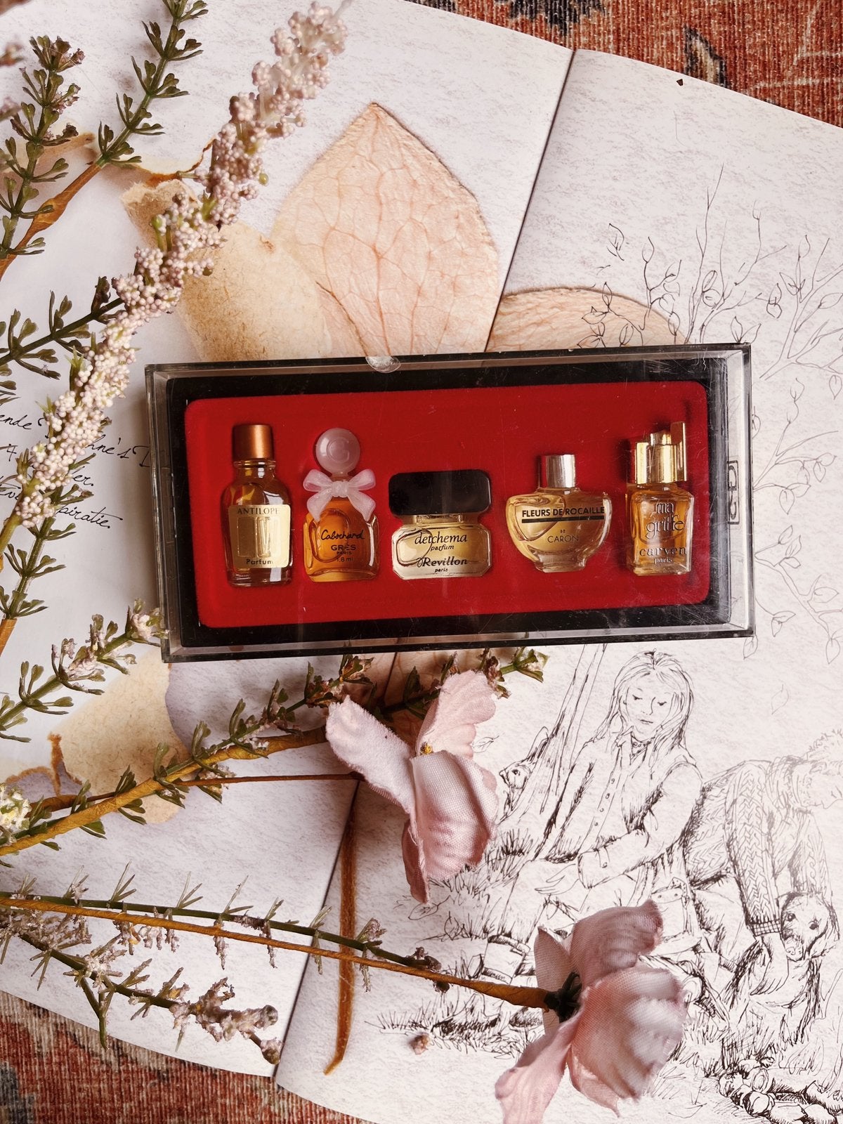 5 parfums de Paris - 5 vintage miniaturen parfums, Ophalen of Verzenden, Nieuw, Miniatuur