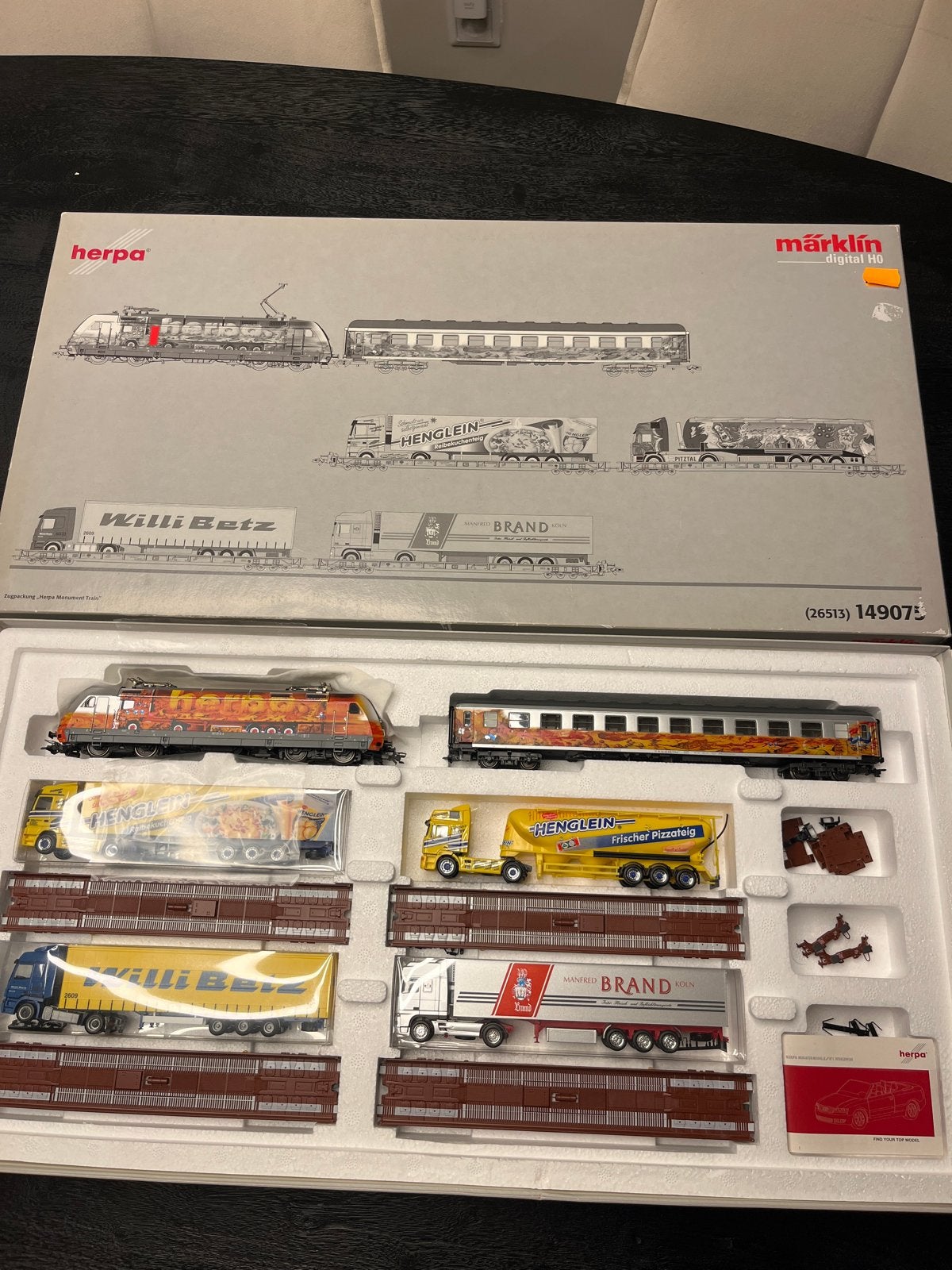 Märklin Digital H0 Treinset met Herpa Vrachtwagens, Wisselstroom, Treinset, Ophalen of Verzenden, Zo goed als nieuw