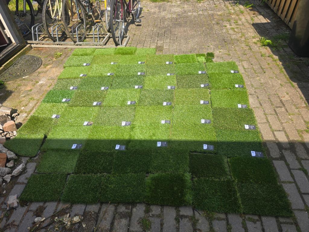 Kunstgras Stalen / Proefstukken - Diverse Soorten, Ophalen of Verzenden, Gebruikt, Minder dan 10 m², Kunstgras
