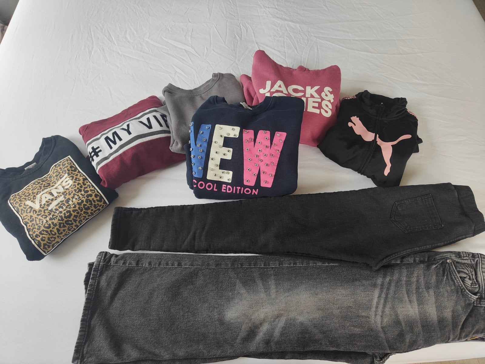 Meisjes kledingpakket maat 140 H&M Zara hoodies truien, Gebruikt, Meisje, Ophalen of Verzenden, Setje