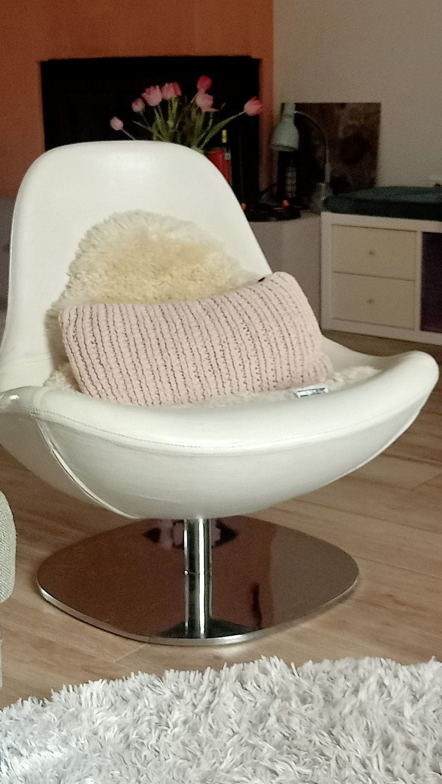 2x Ikea Tirup, wit leer, Huis en Inrichting, Ophalen, Gebruikt, Twee, Wit