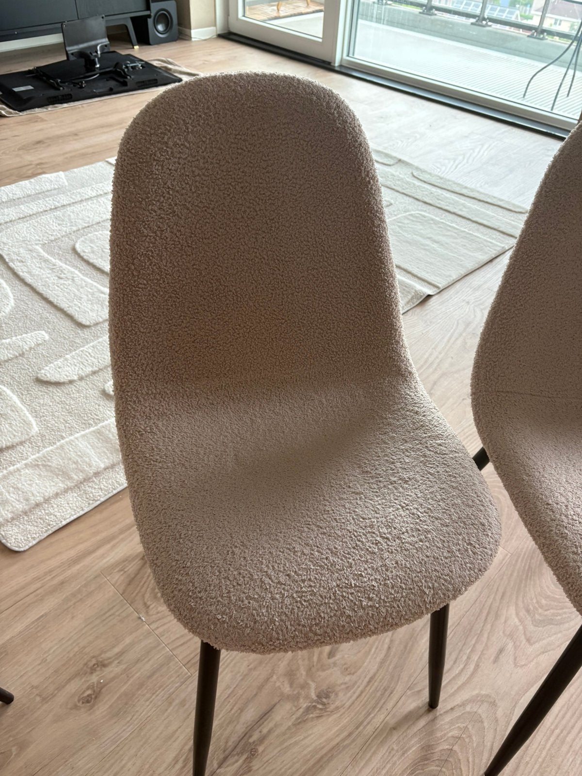 Teddy stoelen 4 stuks - als nieuw, Huis en Inrichting, Stoelen, Ophalen, Overige materialen, Wit, Zo goed als nieuw