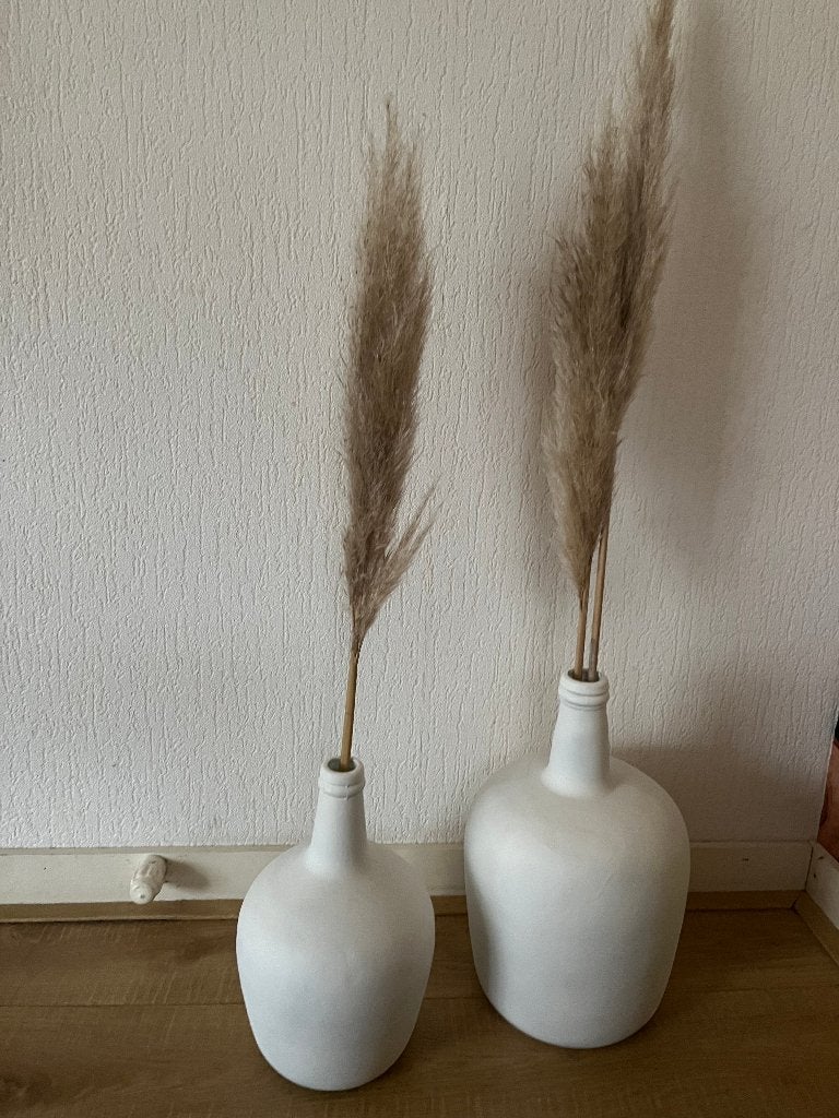 wand deco japandi style wit vazen bloemvaas bol vaas palm, Ophalen, Minder dan 50 cm, Nieuw, Minder dan 100 cm