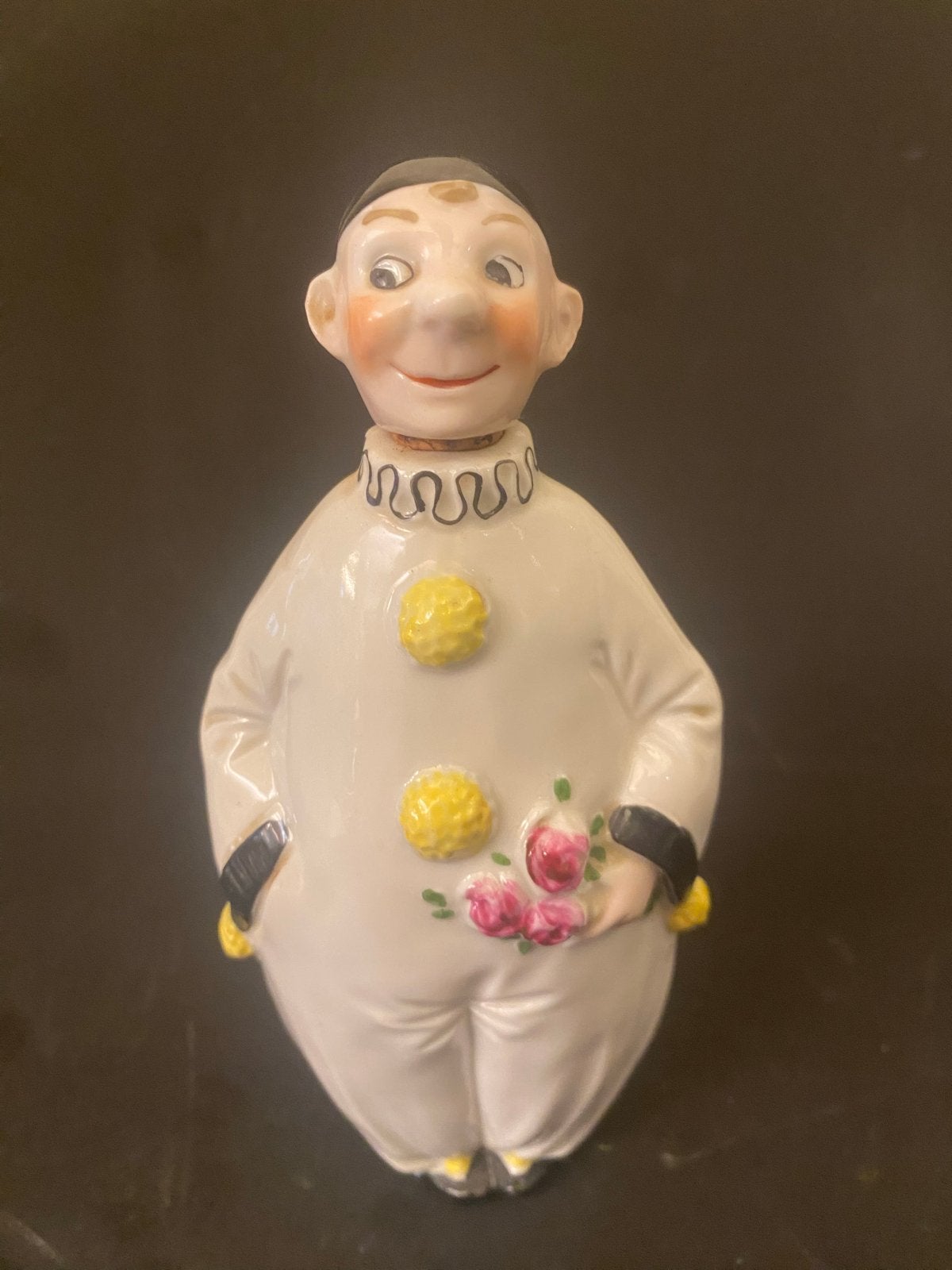 Vintage Pierrot Clown Porseleinen Fles/Beeld uit de Jaren '2, Antiek en Kunst, Ophalen of Verzenden