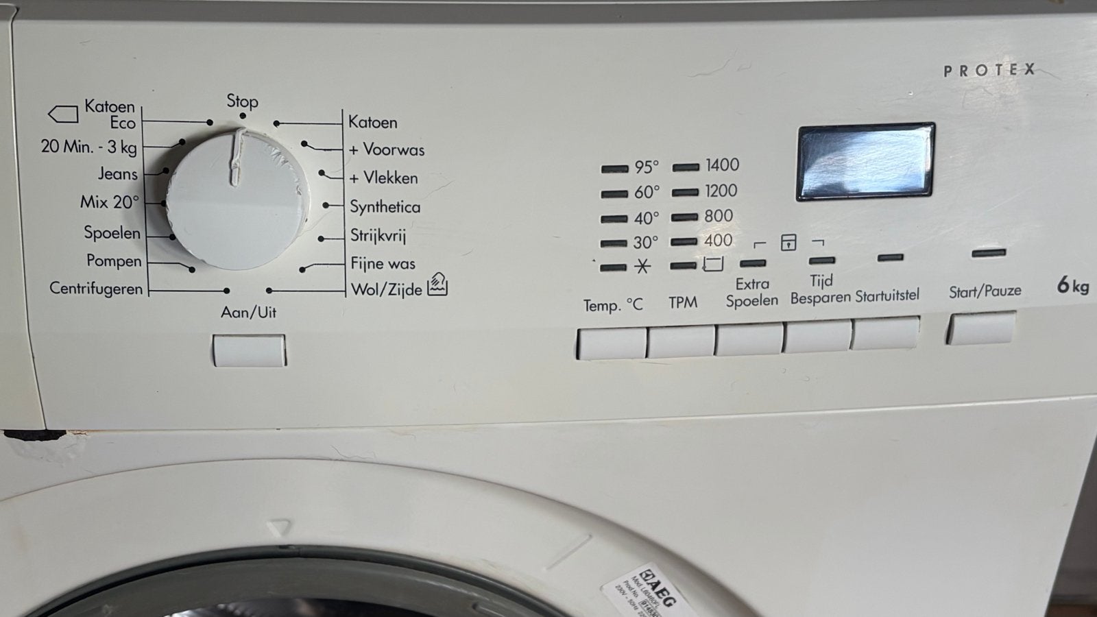 AEG Lavamat Wasmachine, Ophalen, Gebruikt, Voorlader, 85 tot 90 cm