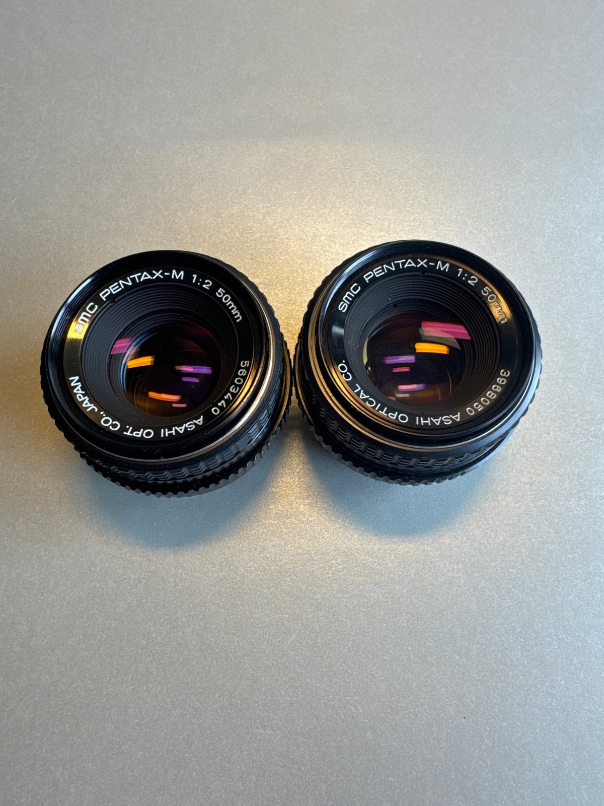 SMC Pentax-M 50mm 1:2 objectieven (2 stuks), Gebruikt, Standaardlens, Pentax K-mount, Handmatige focus