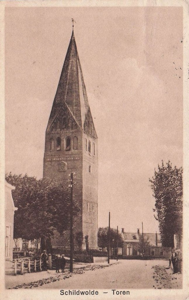 702-433-043 Schildwolde Toren, Verzenden, Voor 1920, Groningen
