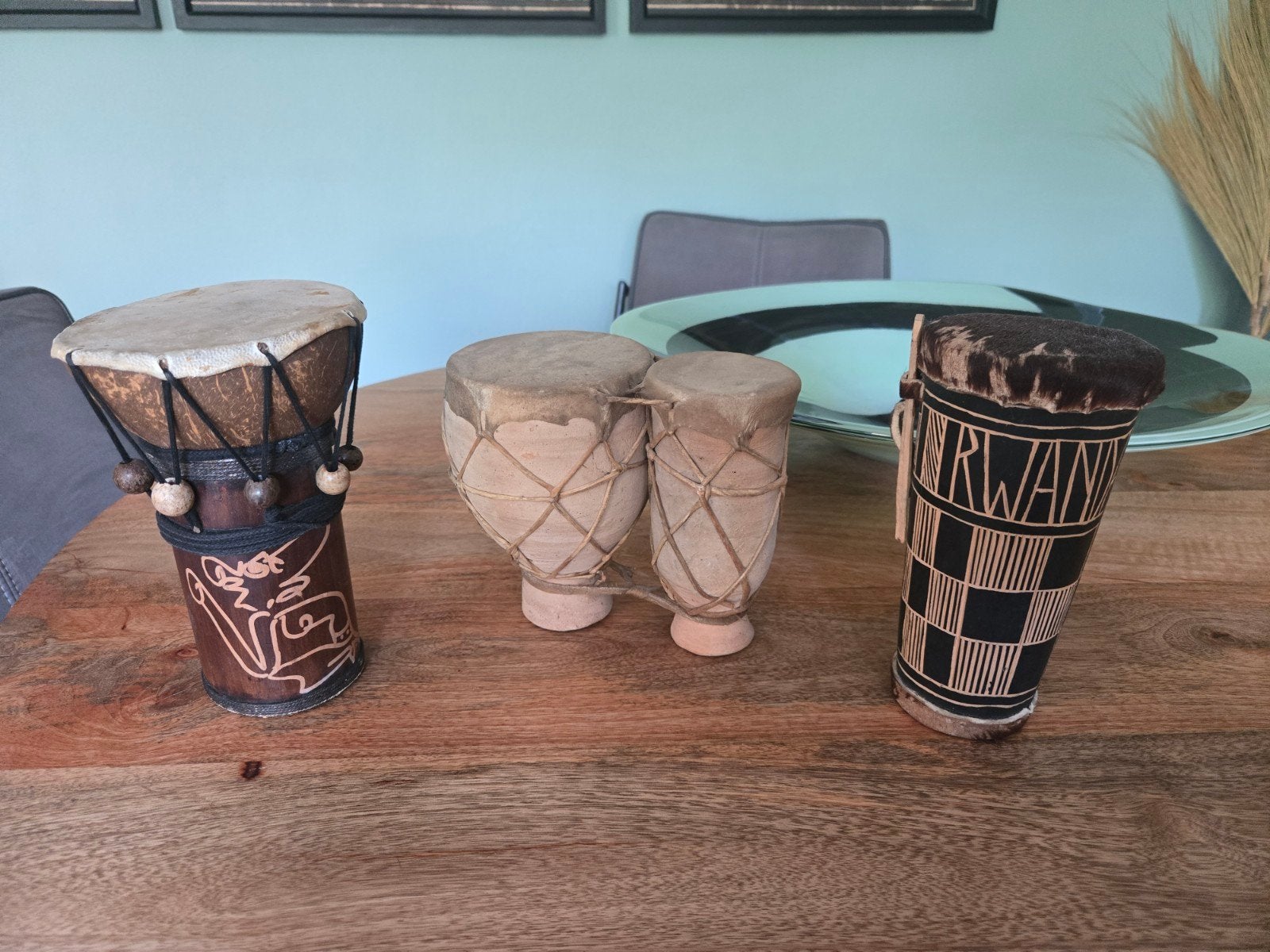 Marokkaanse & Rwandese djembé Handgemaakt, Muziek en Instrumenten, Drumstellen en Slagwerk, Ophalen of Verzenden