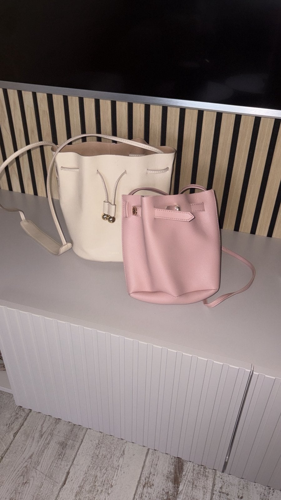 Twee tassen roze beige handtas mango geen merk, Ophalen of Verzenden, Zo goed als nieuw, Beige, Handtas