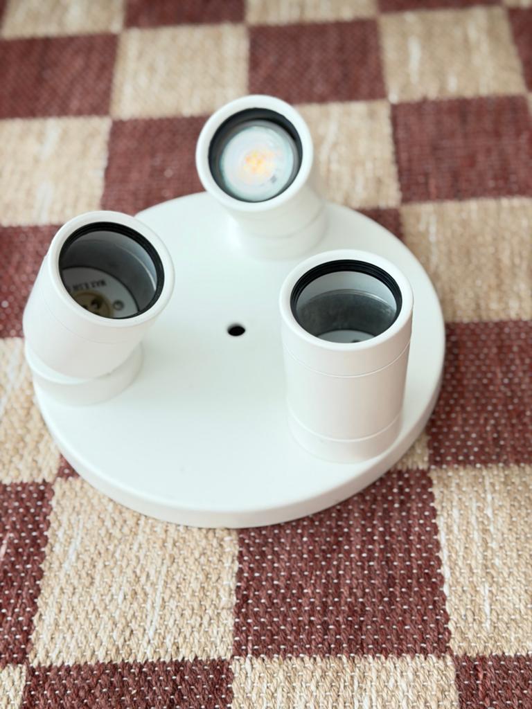IKEA NYMÅNE Plafondspot met 3 spots, wit, Ophalen, Metaal of Aluminium, Zo goed als nieuw, Led