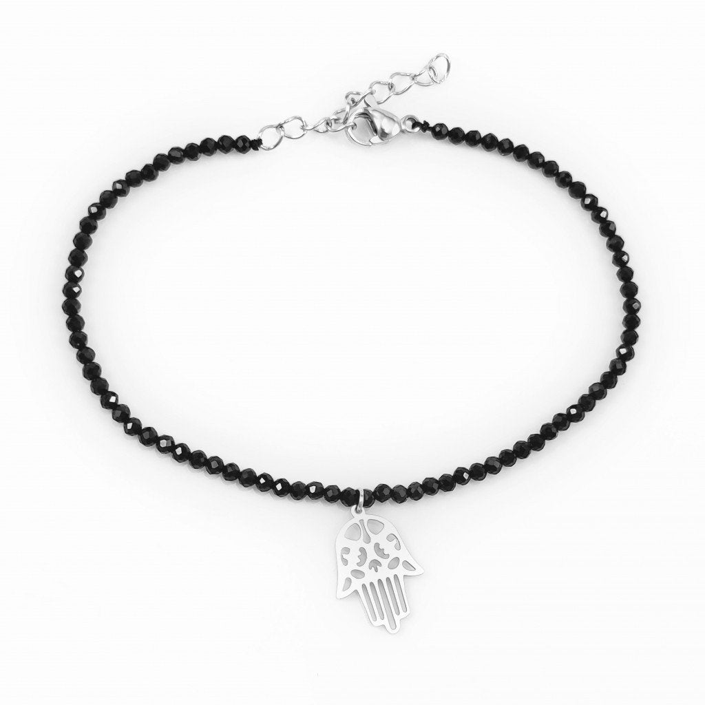 Zwarte Kristallen Armband Dames RVS Zilverkleur Crystal, Met kristal, Staal, Birgitta-Gracht 33, 6465 EL Kerkrade, Nederland, Verzenden