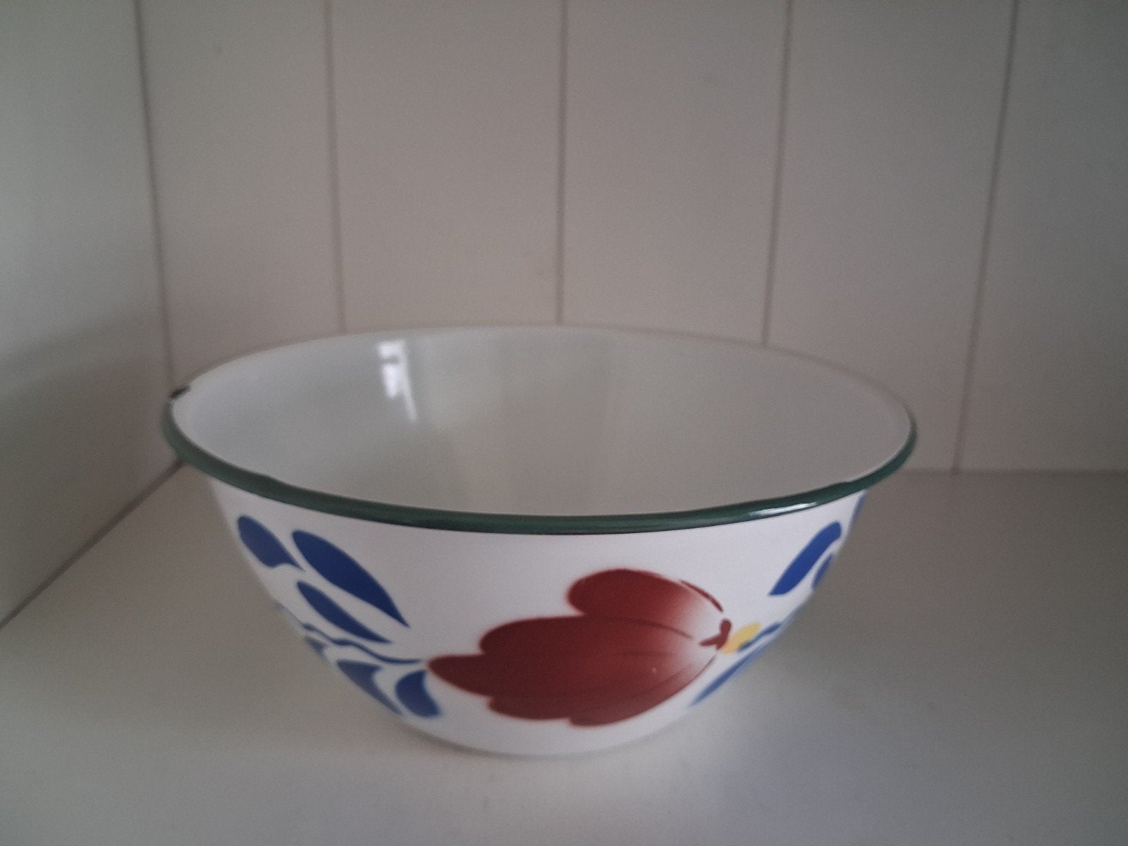 Vintage emaille Boerenbont schaal, Ophalen of Verzenden