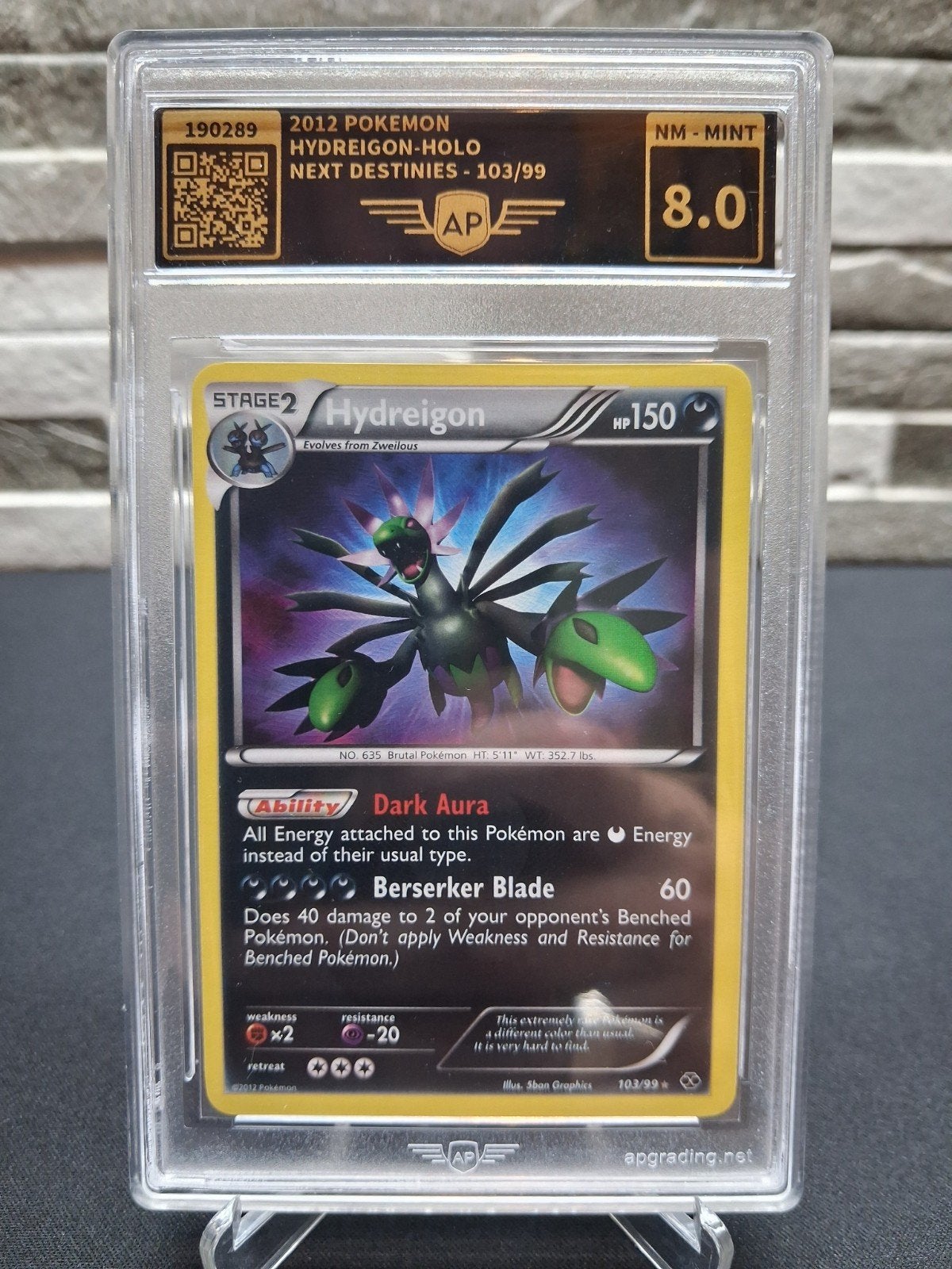 Pokémon Hydreigon Holo 2012 Next Destinies 103/99 AP 8.0, Ophalen of Verzenden, Zo goed als nieuw