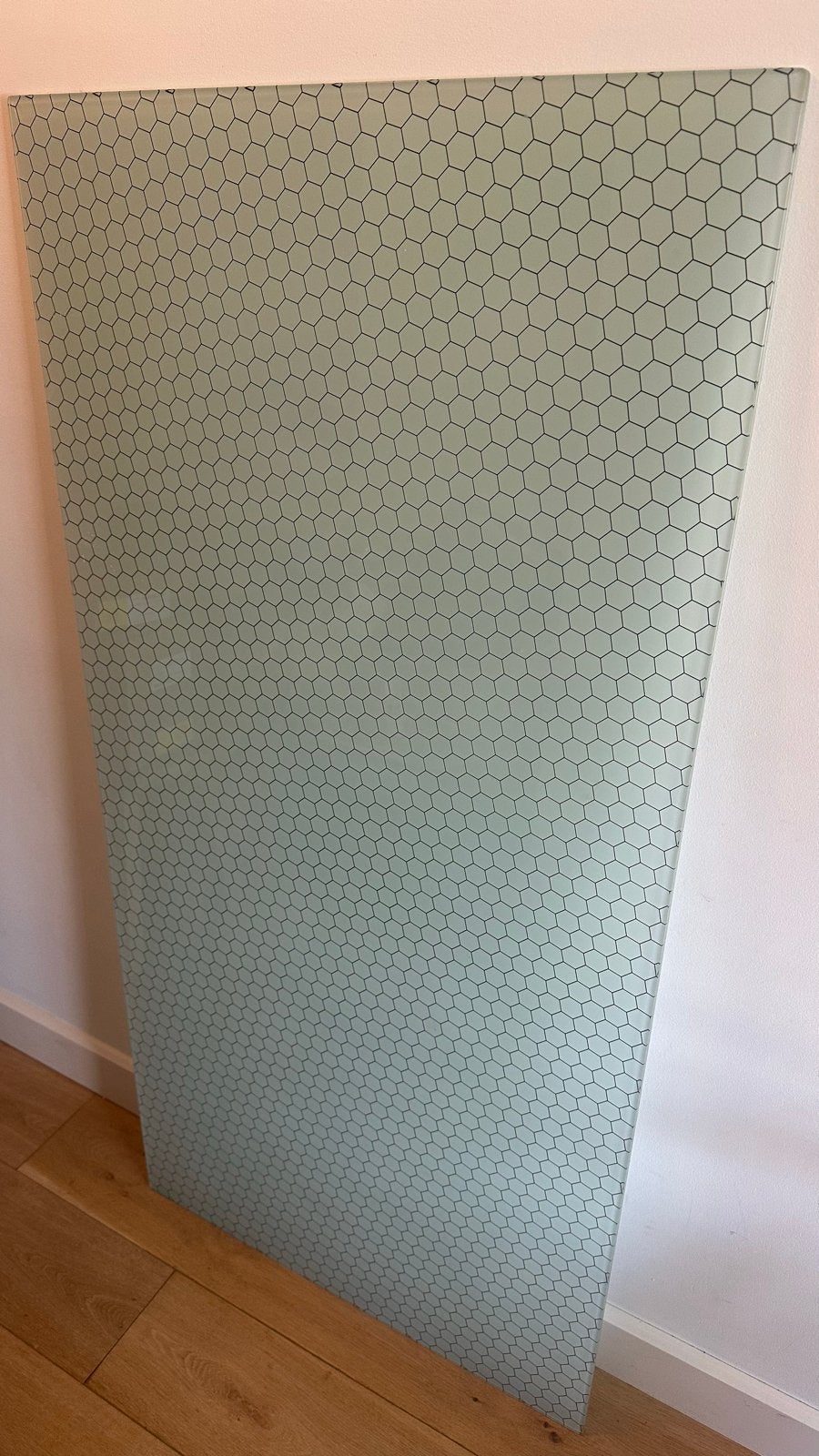 IKEA Glasholm Tafelblad met Hexagon Patroon (Uitlopend), Ophalen, 100 tot 150 cm, 50 tot 100 cm, Rechthoekig