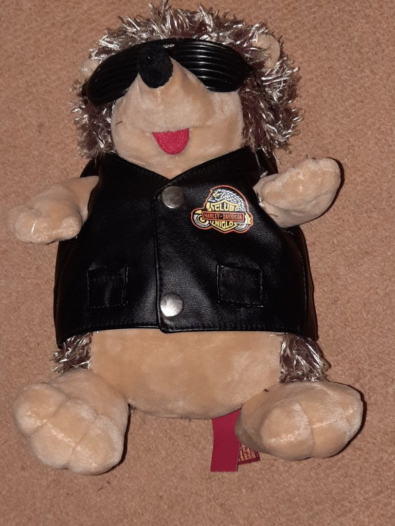 Vintage Harley-Davidson egel knuffel, Overige karakters, Overige typen, Ophalen of Verzenden, Zo goed als nieuw