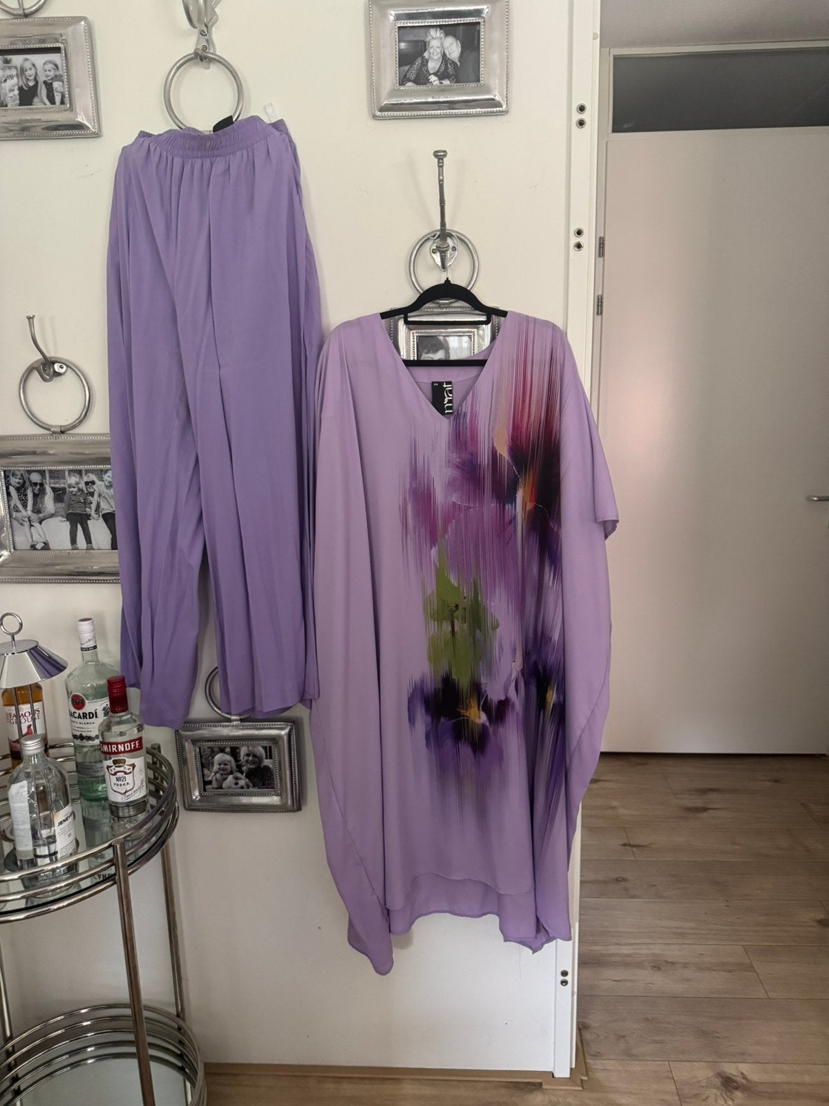 Mat Faishon 2 delig, Kleding | Dames, Ophalen of Verzenden, Zo goed als nieuw, Paars, Jurk