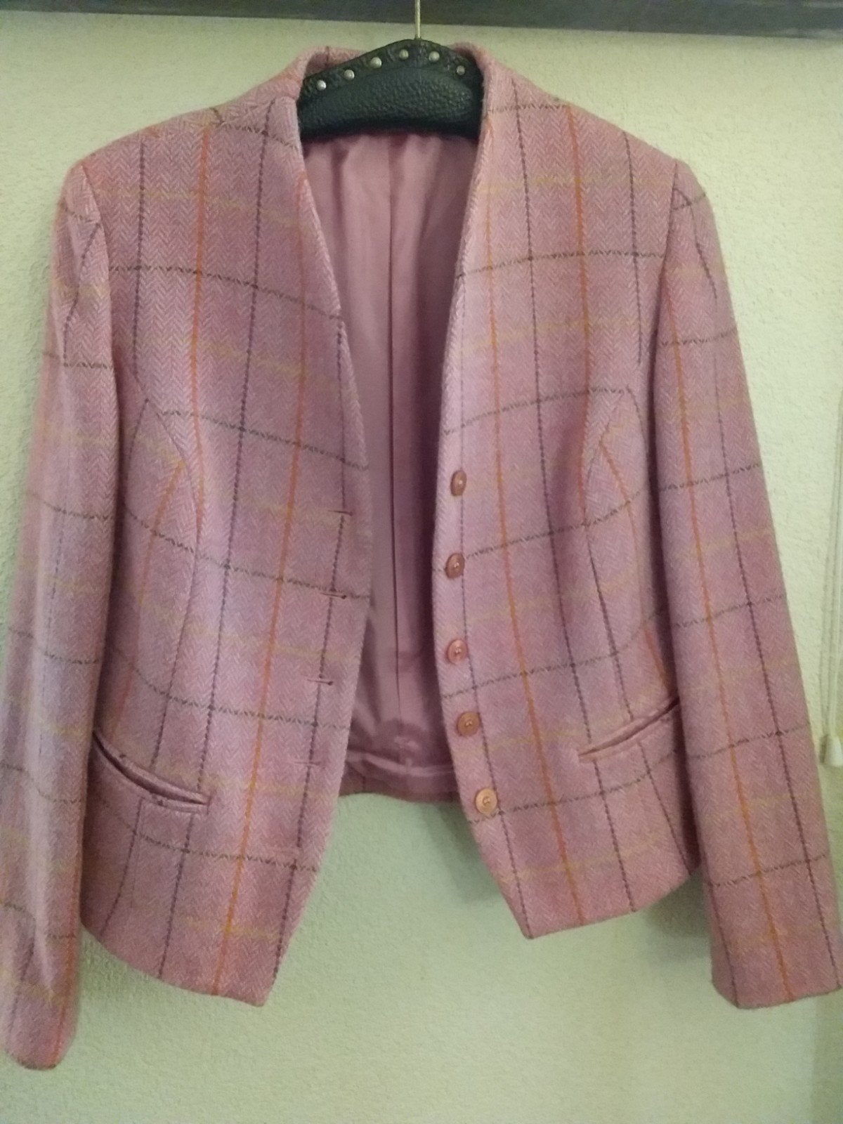 Roze geruit jasje van La Ligna, Kleding | Dames, Maat 38/40 (M), La Bigna, Ophalen of Verzenden, Zo goed als nieuw