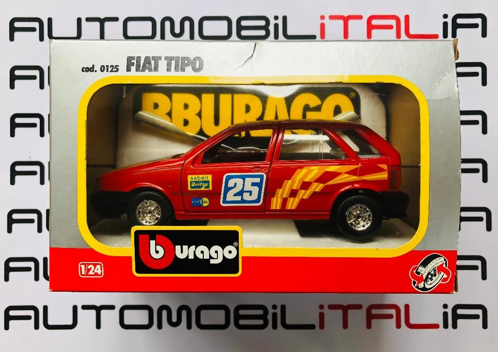 Fiat Tipo #25 rosso BBurago schaal 1:24, Ophalen of Verzenden, Nieuw, Auto, Bburago