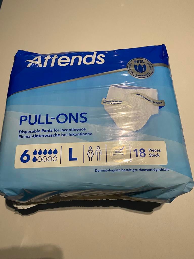 6 pakken Attends pull-ons 6 maat L, Ophalen of Verzenden, Nieuw