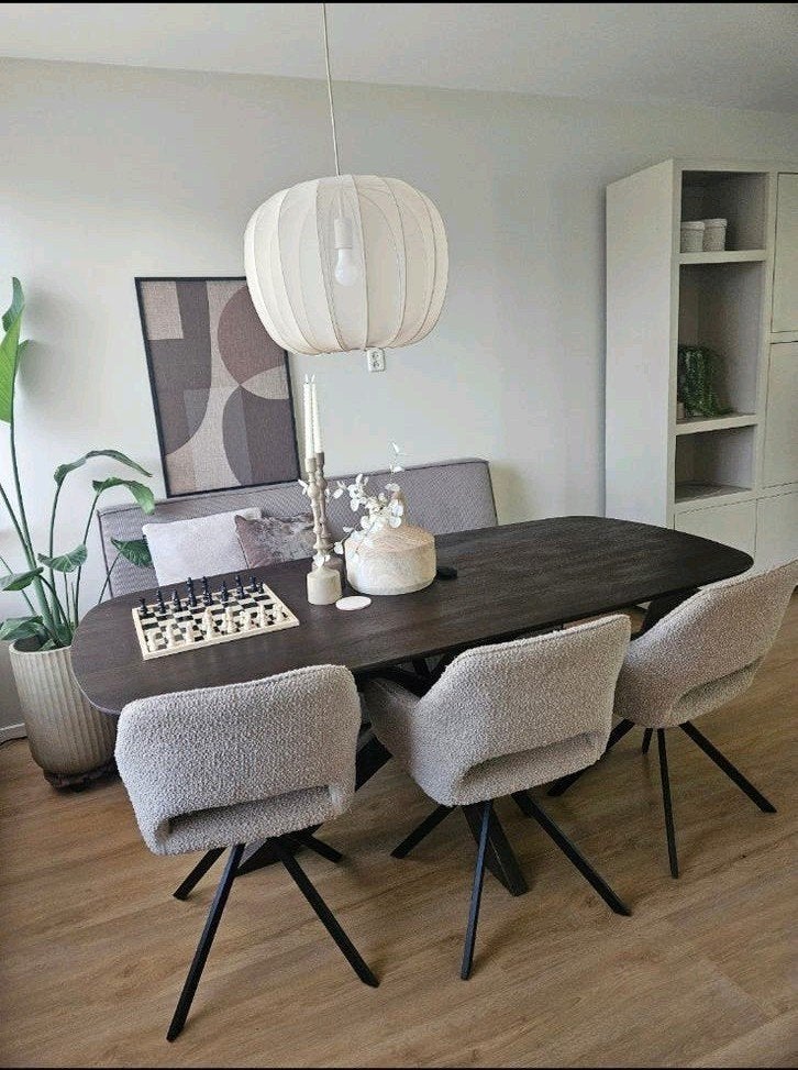 Eleonora Nikki Eettafel Walnoot Deens Ovaal 200x100cm, Ophalen, Japandi, Gebruikt, 100 tot 150 cm