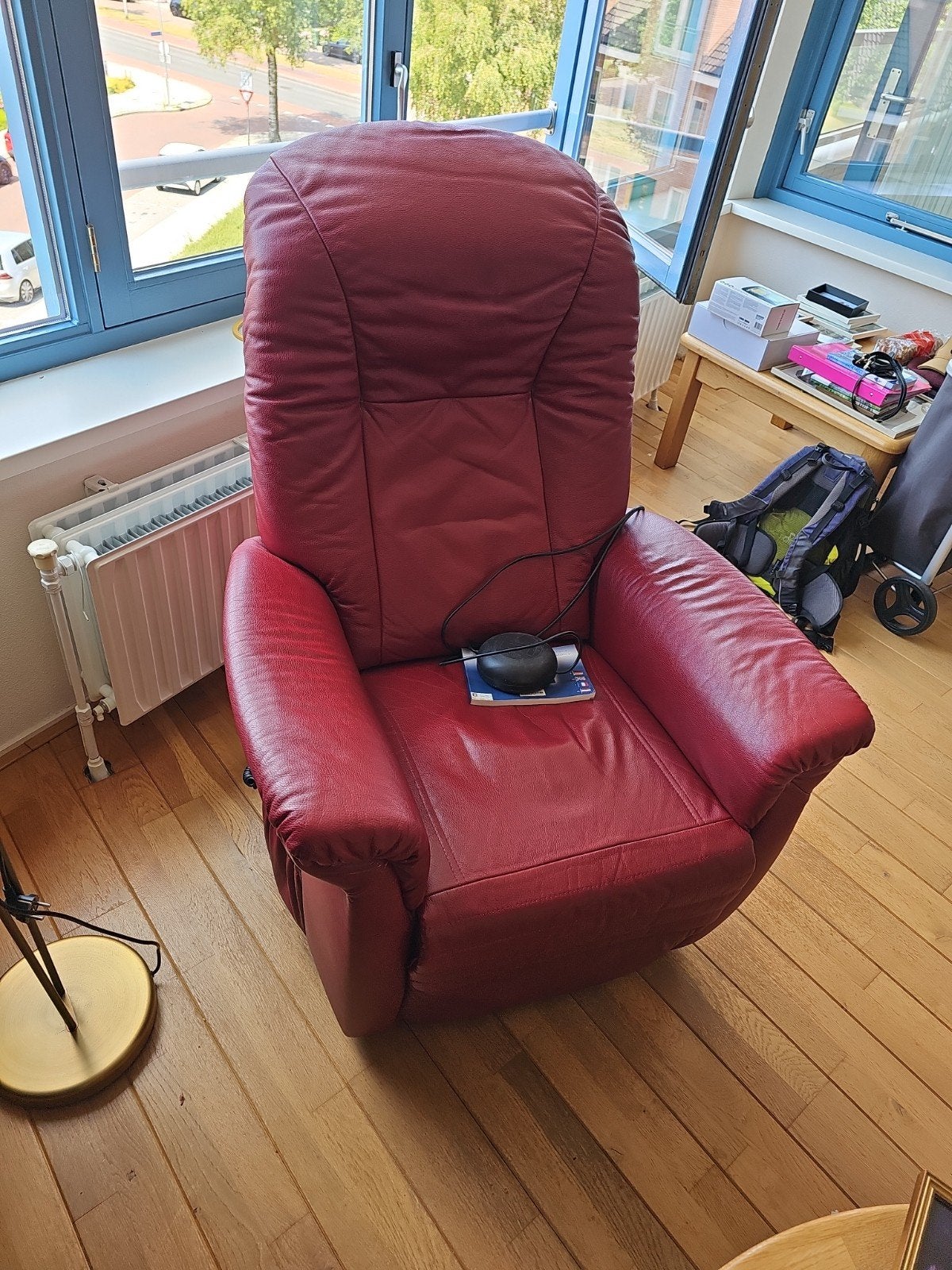 Himolla Cumulus Elektrische Relaxstoel - Rubin Leer, Ophalen, Gebruikt, Modern, Comfort, Ergonomisch, 75 tot 100 cm