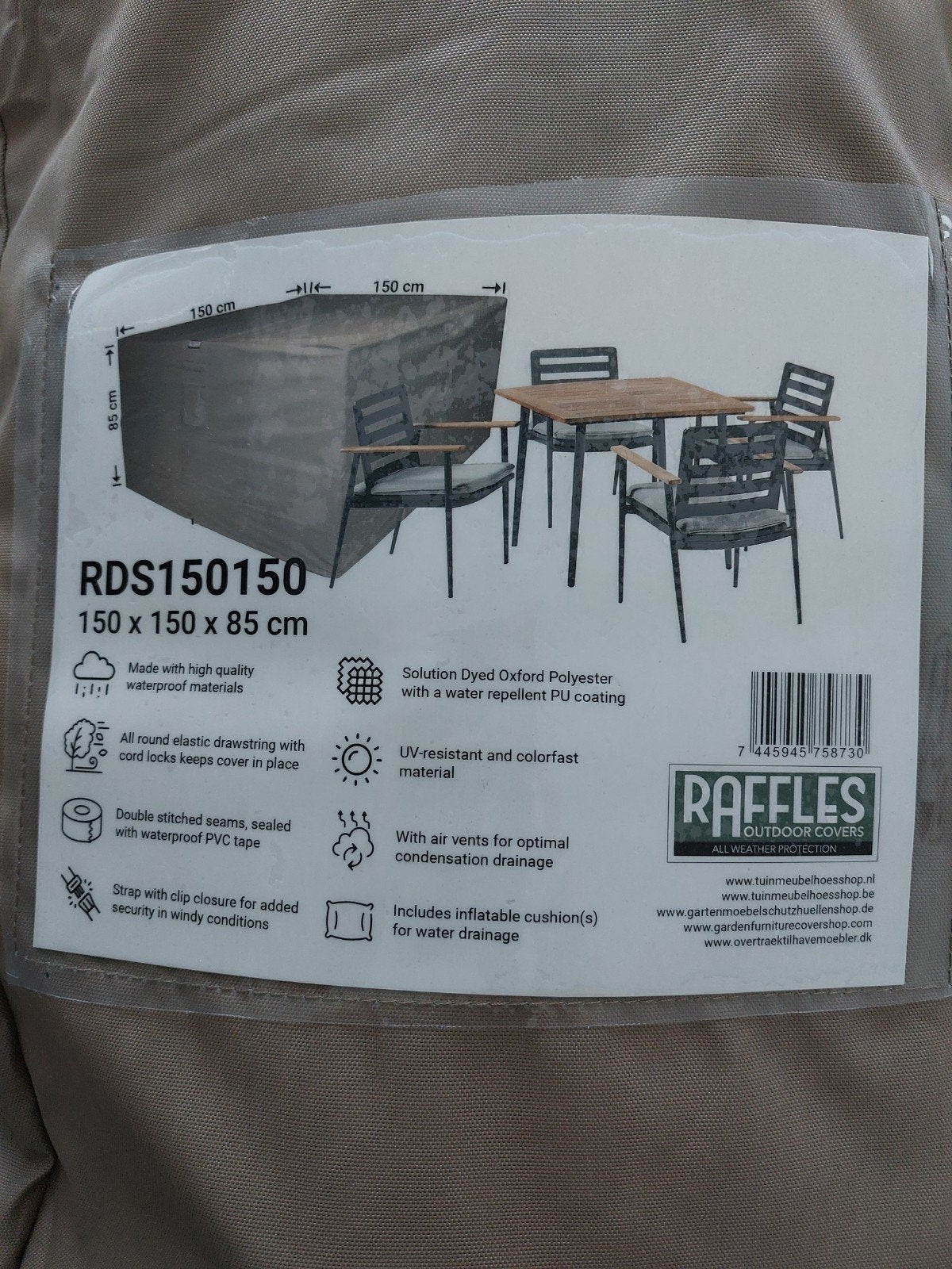 Tuinset Hoes 150x150x85 cm - All Weather, Tuin en Terras, Ophalen of Verzenden, Zo goed als nieuw