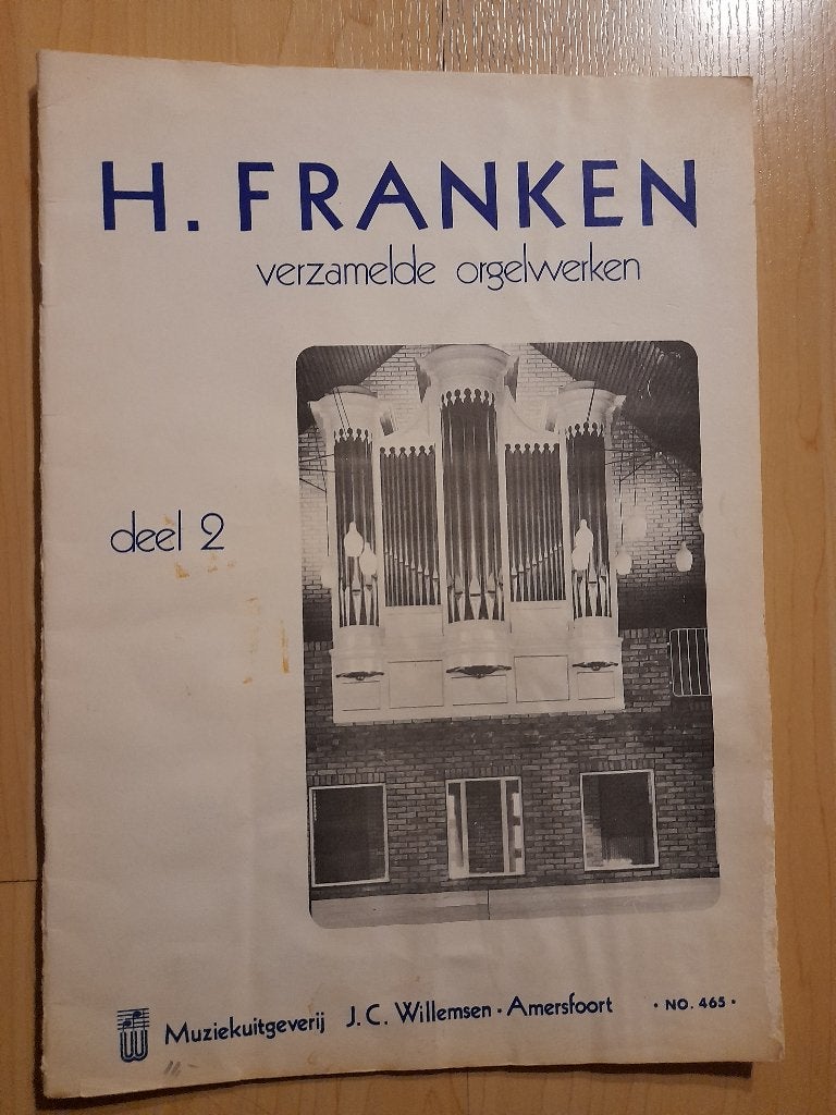 MUZIEKBOEK H FRANKEN VERZAMELDE ORGELWERKEN DEEL 2, Ophalen of Verzenden, Gelezen, Overige onderwerpen
