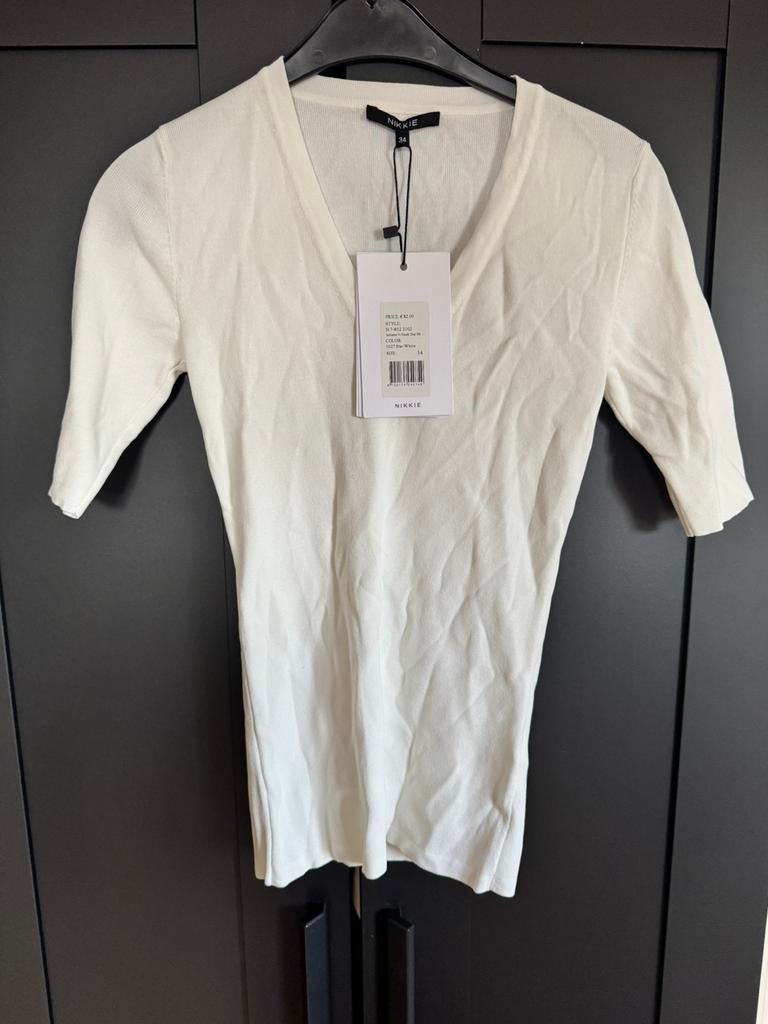 Nikkie Plessen top maat 34 Nieuw, Kleding | Dames, Wit, Nieuw, Ophalen of Verzenden, Korte mouw