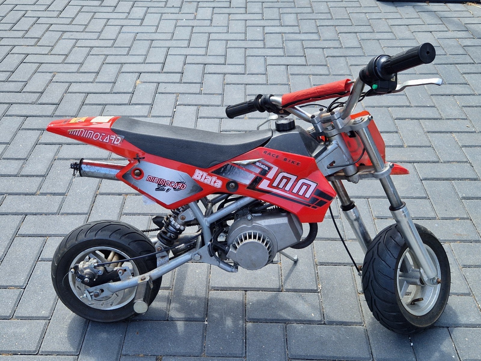 Rode Minibike / Pitbike 49cc, Fietsen en Brommers, Minibikes, Midibikes en Pitbikes, Ophalen, Gebruikt, Onbekend, 49 cc