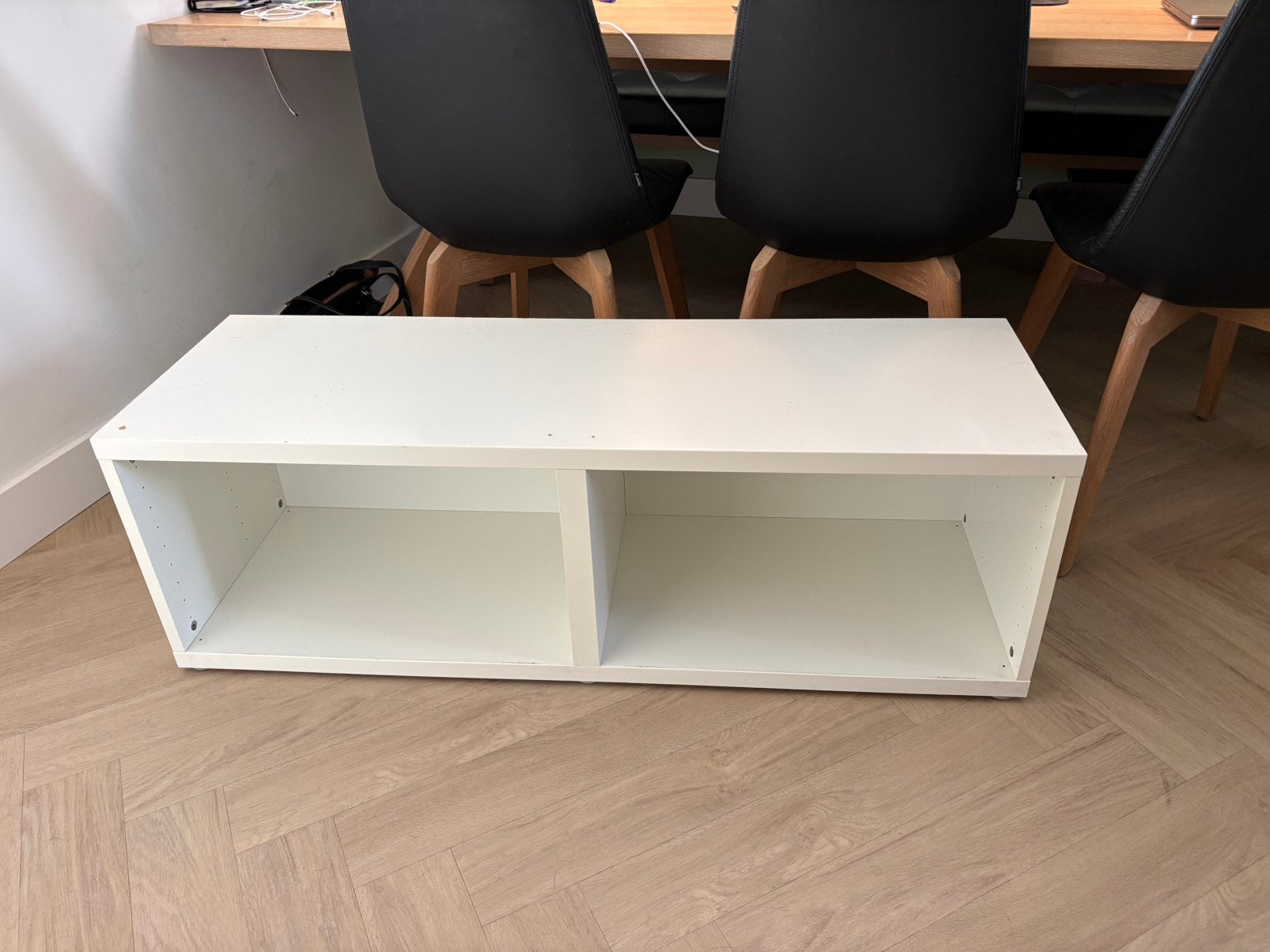 Lage kast of TV meubel, Ophalen, Gebruikt, 100 tot 150 cm, Minder dan 100 cm