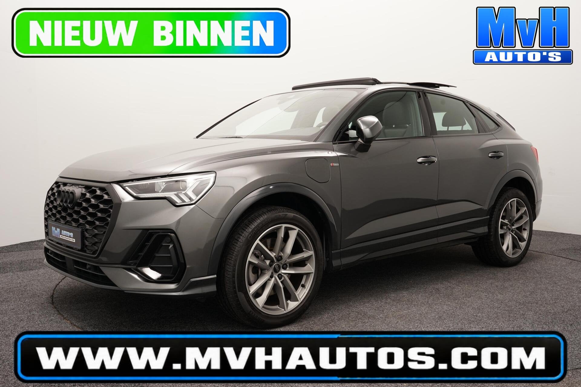 Audi Q3 Sportback 45 TFSI PHEV S-Edit|S-Line|PANO|CAM|SOH98%, Dealer onderhouden, Gebruikt, Zwart, Met garantie (alle)