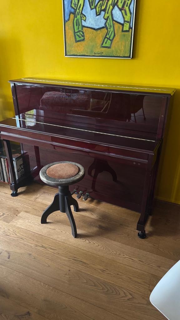 Samick piano Hoogglans Mahonie, Muziek en Instrumenten, Ophalen, Gebruikt, Bruin, Piano