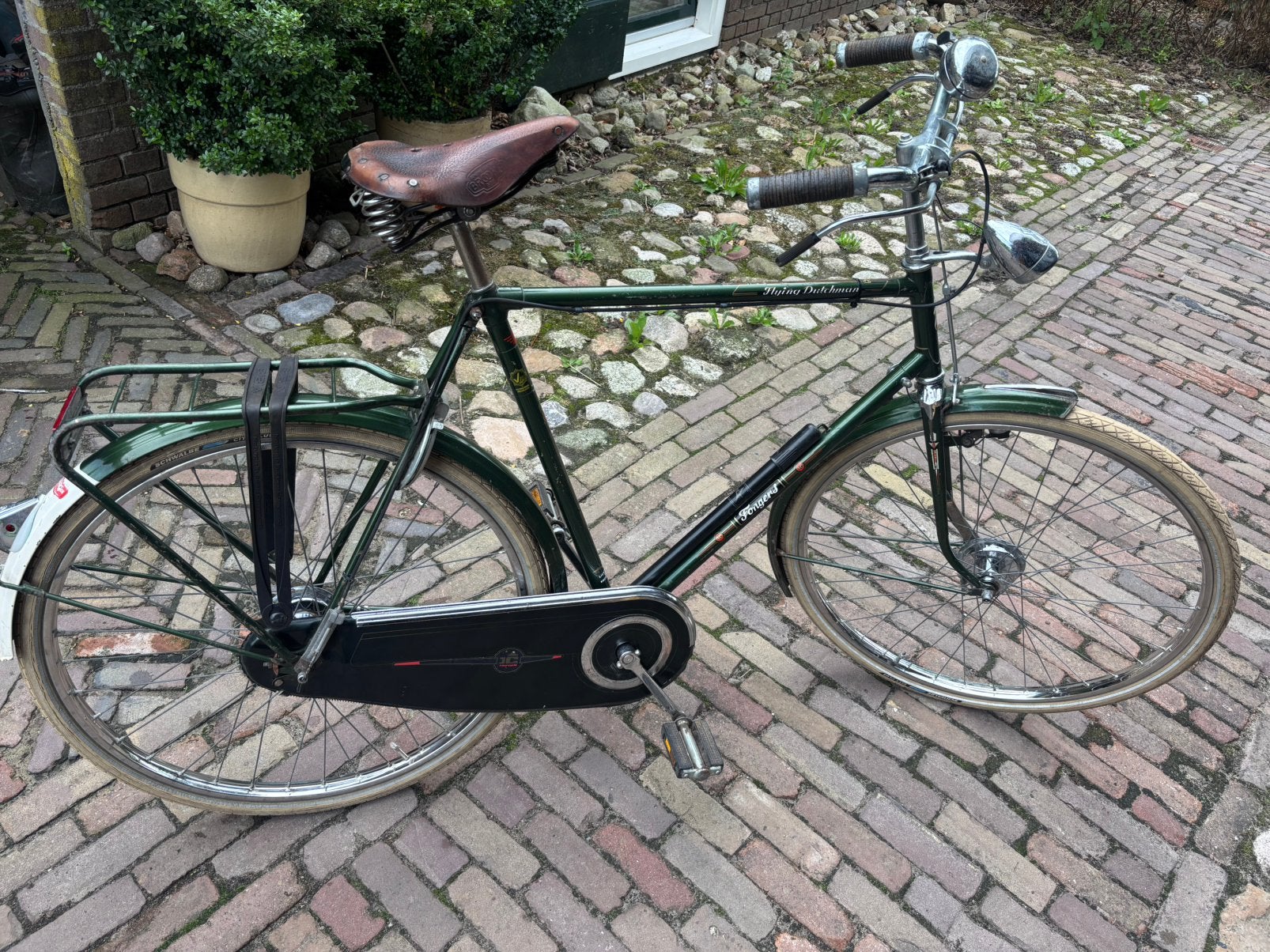 Klassieke Fongers herenfiets gebruiksklaar, Fietsen en Brommers, Gebruikt, Versnellingen, 57 tot 61 cm, Trommelrem